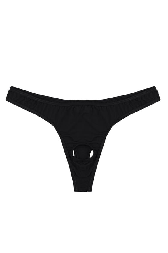 Men's Boxer Briefs Lingerie Micro Thong Bikini Front Hole Underwear Underpants