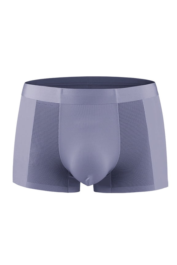 Men's Boxer Briefs Men Briefs Size Medium Mens Underwear Packs Brief for Men Full Cut Underwear Mens Long Belle Men's Brief Thin Male under Wear Blue M