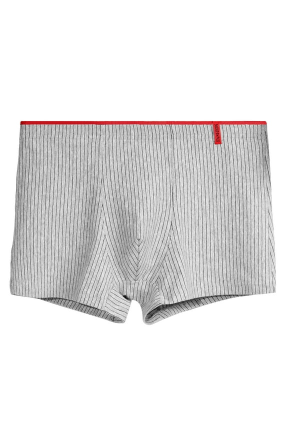 Men's Boxer Briefs Men Long Leg Underwear Guys Briefs Men Boyfriend Who Underwear Tall Men's Brief Mens with Pouch Stud Comfort Soft for High Waist Grey 3XL