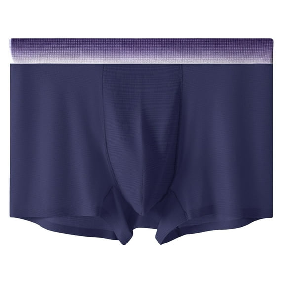 Men's Boxer Briefs Men Shorts under Shorts for Men Underwear S Nylon Underwear Mens Brief Ring for Steel Brief Male Lingerie First Place G Pack of Cute Male Ice Silk Summer Cool Dark Blue 3XL