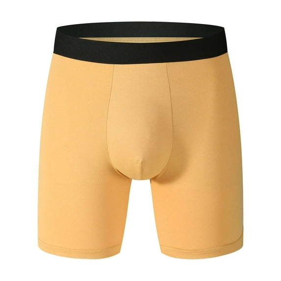 Men's Boxer Briefs Men's Men Underwear Trunk Brief Men Athletic Underwear Briefs Cool for Polyester S Quilted for No Ride up Spandex Pack of Cute M Yellow S