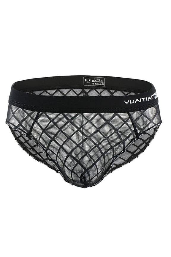 Men's Boxer Briefs Mens Briefs Bulk Pack Men Underwear Brief Men Underwear Soft Large Support Mens Brief Pack Padded Crotch Sexy Linen Black L