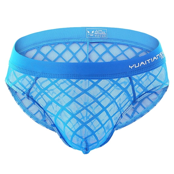 Men's Boxer Briefs Mens Briefs Bulk Pack Men Underwear Brief Men Underwear Soft Large Support Mens Brief Pack Padded Crotch Sexy Linen Blue S