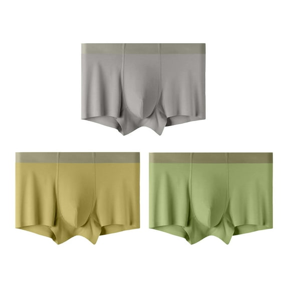 Men's Boxer Briefs Mens Medium Underwear No Ride Briefs for Men Comfort Pouch Underwear Mens Underpants Who Undies Matching Men with Pouch Cellblock Marine Panties Yellow 3XL