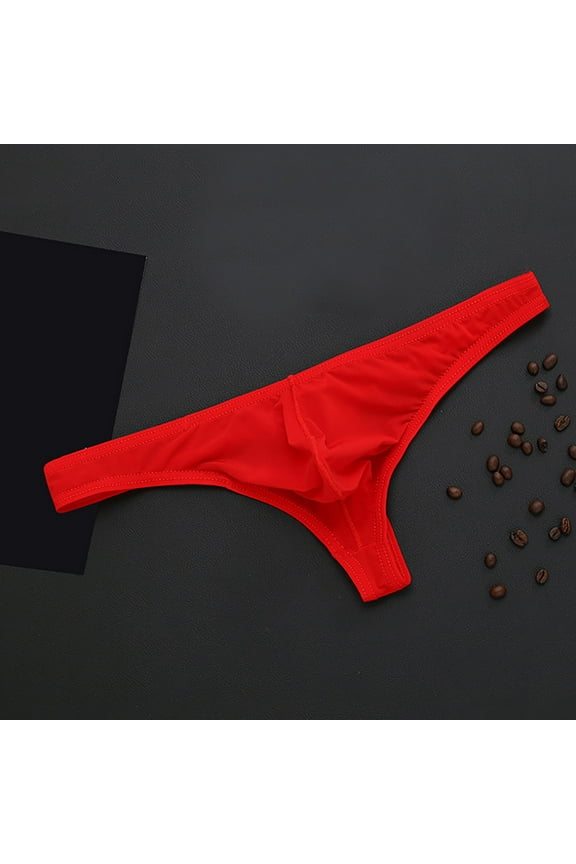 Men's Boxer Briefs Mens Men Briefs Men Microfiber WoMen Underwear Brief Pouch Underwear Mens Brief Pack Stretch Underpants Guys Thong Raised Ice Red L