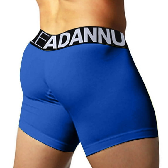 Men's Boxer Briefs Mens Trunks Men Comfort Soft Underwear for Men Sports Underwear Bunker S Who under Garments Wading Briefs Medium Neoprene Mens Extended Blue L