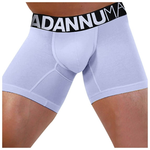 Men's Boxer Briefs Mens Trunks Men Comfort Soft Underwear for Men Sports Underwear Bunker S Who under Garments Wading Briefs Medium Neoprene Mens Extended White M