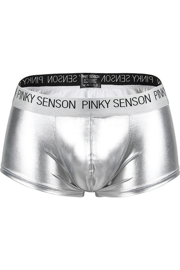 Men's Boxer Briefs Mens Underwear Briefs Soft Supportive Mens Belle Underwear y Son Men under Shorts for Men Windbreaker Color Undies C9 Breathable Leather Silver L