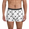 thumbnail image 1 of Men's Boxer Briefs, Minimalist Black Cute Rabbit Soft Comfy Mens Underwear Boxer Briefs Breathable With Widen Waist, 1 of 7