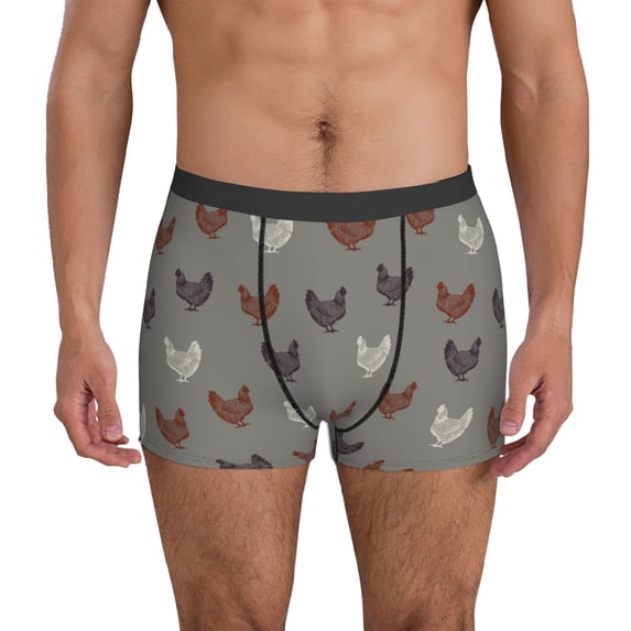 Men's Boxer Briefs, Minimalist Multi-Color Chicken Soft Comfy Mens Underwear Boxer Briefs Breathable With Widen Waist