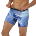 thumbnail image 1 of Men's Boxer Briefs, Moonlit Snow Mountain Deer Soft and Breathable Mens Underwear Boxer Briefs With Widen Waist, 1 of 5