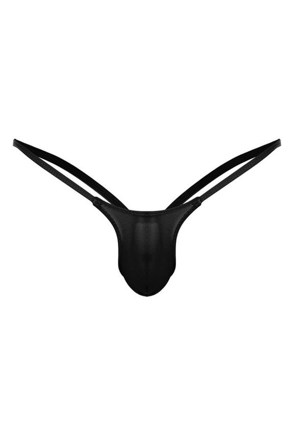 Men's Boxer Briefs Open Back Underpants Low Rise Thong Underwear