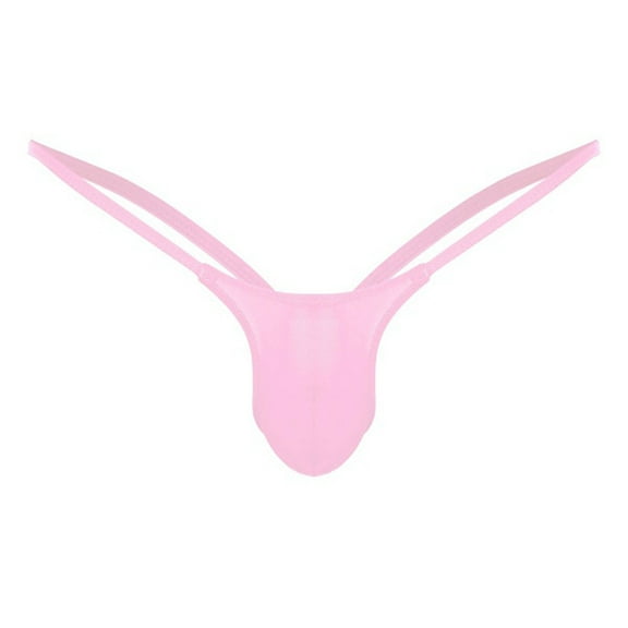 Men's Boxer Briefs Open Back Underpants Low Rise Thong Underwear