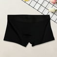 thumbnail image 1 of Men's Boxer Briefs, Polyester, Durable, Quick-Drying, Comfortable Waistband, Black, Size L, Everyday Underwear, 1 of 8