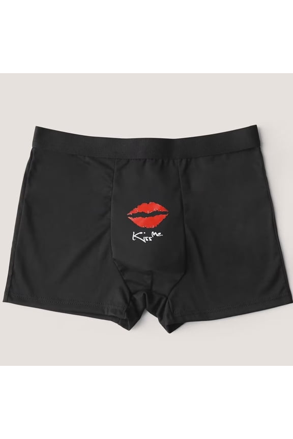 Men's Boxer Briefs Printing Pattern Soft and Breathable Underwear Stretch Trunks Pack