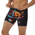 thumbnail image 1 of Men's Boxer Briefs, Psychedelic Halloween Space Pumpkin Soft and Breathable Mens Underwear Boxer Briefs With Widen Waist, 1 of 5