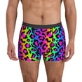thumbnail image 1 of Men's Boxer Briefs, Rainbow leopard bright Soft Comfy Mens Underwear Boxer Briefs Breathable With Widen Waist, 1 of 7