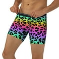 thumbnail image 1 of Men's Boxer Briefs, Rainbow leopard colorful fashion Soft and Breathable Mens Underwear Boxer Briefs With Widen Waist, 1 of 5