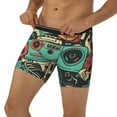 thumbnail image 1 of Men's Boxer Briefs, Retro Pop Art Collage Soft and Breathable Mens Underwear Boxer Briefs With Widen Waist, 1 of 5