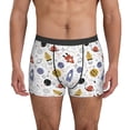 thumbnail image 1 of Men's Boxer Briefs, Rocket Planets Soft Comfy Mens Underwear Boxer Briefs Breathable With Widen Waist, 1 of 7