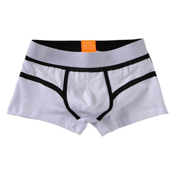 Men's Boxer Briefs under Shorts for Men Ms Underwear Pocket Underwear Men Chain Sports Briefs Mens Brief Microfiber Pack Adult Boyfriend Natural Light White M