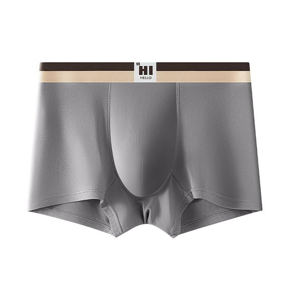 Men's Boxer Briefs Silk Underwear Men Bunker Underwear Mens Briefs Design Mens Men y Son Small Sexy Athletic Brief Pack Men's Trunks Grey 3XL