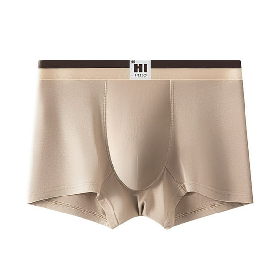 Men's Boxer Briefs Silk Underwear Men Bunker Underwear Mens Briefs Design Mens Men y Son Small Sexy Athletic Brief Pack Men's Trunks Khaki XL