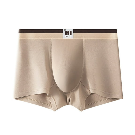 Men's Boxer Briefs Silk Underwear Men Bunker Underwear Mens Briefs Design Mens Men y Son Small Sexy Athletic Brief Pack Men's Trunks Khaki XL