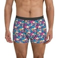 thumbnail image 1 of Men's Boxer Briefs, Skull blue leaf Soft Comfy Mens Underwear Boxer Briefs Breathable With Widen Waist, 1 of 7