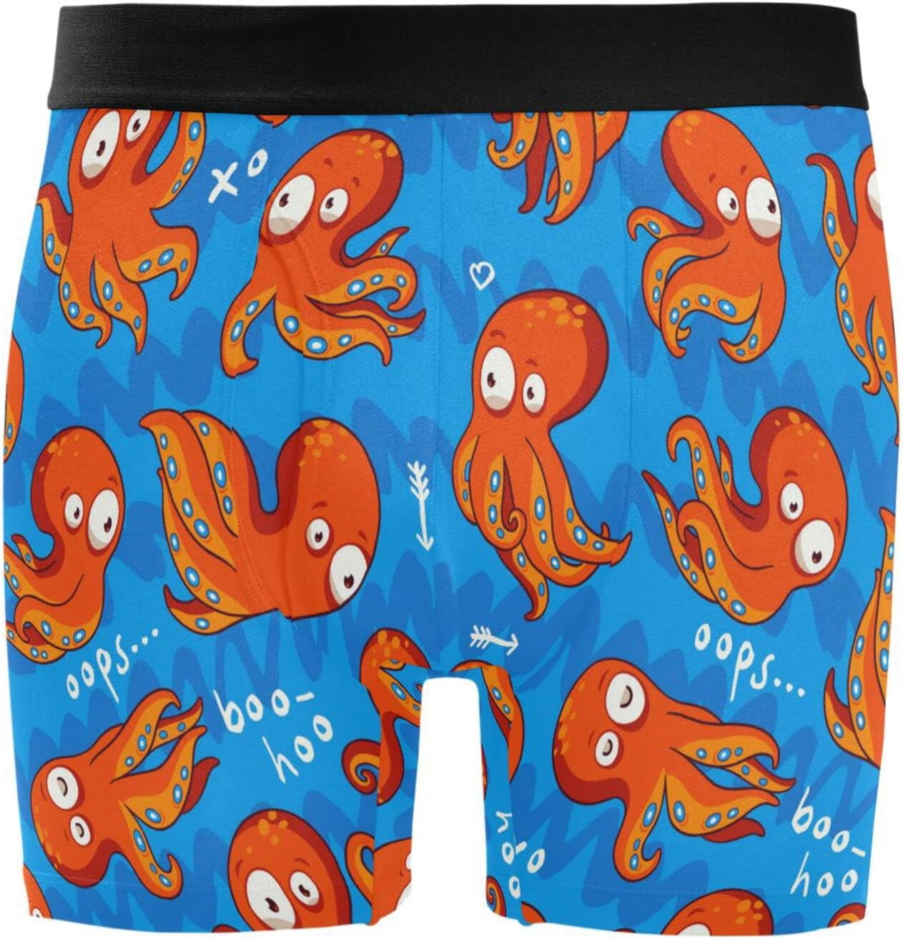 Men's Boxer Briefs Soft Comfort Breathable Inseam Underwear with Fly