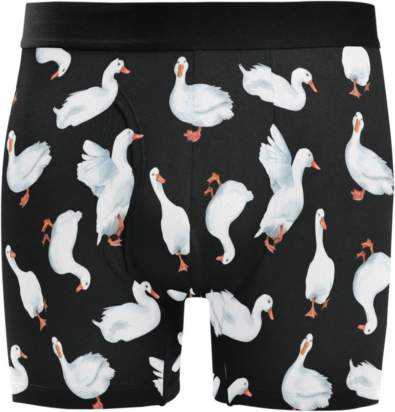 Men's Boxer Briefs Soft Comfort Breathable Inseam Underwear with Fly