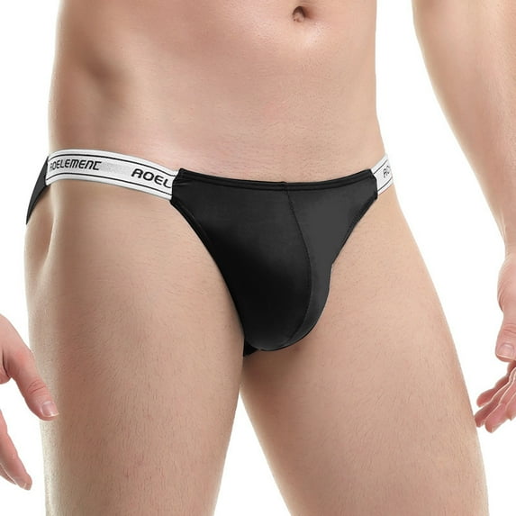 Men's Boxer Briefs Spandex Underwear Mens Briefs Size Men S 34 Underwear Mens Men for Medium Brief Shorts Compression Solid Color Elastic Black L