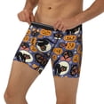 thumbnail image 1 of Men's Boxer Briefs, Spooky Cats Halloween Pumpkins Soft and Breathable Mens Underwear Boxer Briefs With Widen Waist, 1 of 5