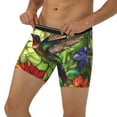 thumbnail image 1 of Men's Boxer Briefs, Stained Glass Hummingbird Art Soft and Breathable Mens Underwear Boxer Briefs With Widen Waist, 1 of 5