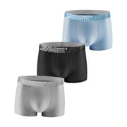 Men's Boxer Briefs Summer Soft Lightweight Underwear with Cooling Second-Skin Comfort Multicolor L