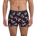 thumbnail image 1 of Men's Boxer Briefs, Surfing Santa Soft Comfy Mens Underwear Boxer Briefs Breathable With Widen Waist, 1 of 7