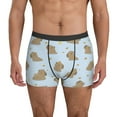 Men's Boxer Briefs, Swim Capybaras Duck Soft Comfy Mens Underwear