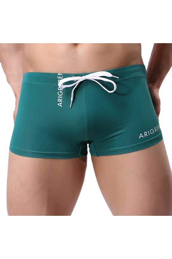 Men's Boxer Briefs Swimming Swim Shorts Trunks Swimwear Pants GN/M