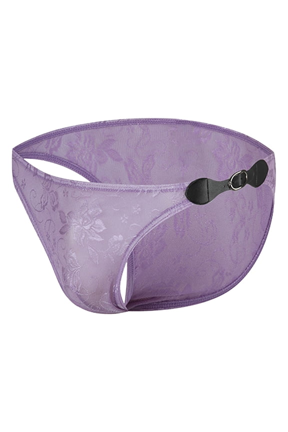 Men's Boxer Briefs Underwear Briefs Men Medium Men Underwear with Pouch Brief for Brief T Bar Bargain Outfitters Medium Wading Jockstrap Central Male Lace Purple 2XL