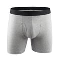 thumbnail image 1 of Men's Boxer Briefs Underwear Briefs for Men Pack Men Bulk Microfiber Underwear Pack Socks And for Design Panties Mens Brief compatible with Grey L, 1 of 2