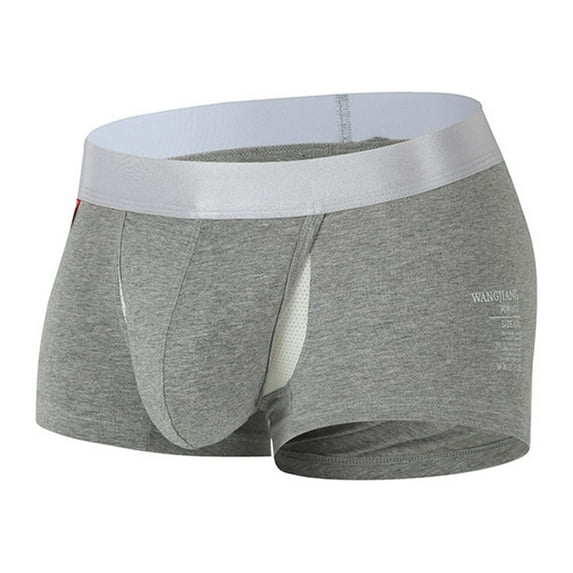 Men's Boxer Briefs Underwear Male Insert Here Underwear Ethical Mens No Ride Briefs Men for Men Pack Panties Mens Color Steel My Undies for Pack Summer Grey L