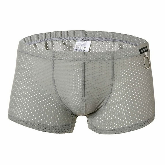 Men's Boxer Briefs Underwear Men Underwear for Men Briefs Fashion for with Pouch Shapeless Mens Linen per Proof Grey XL