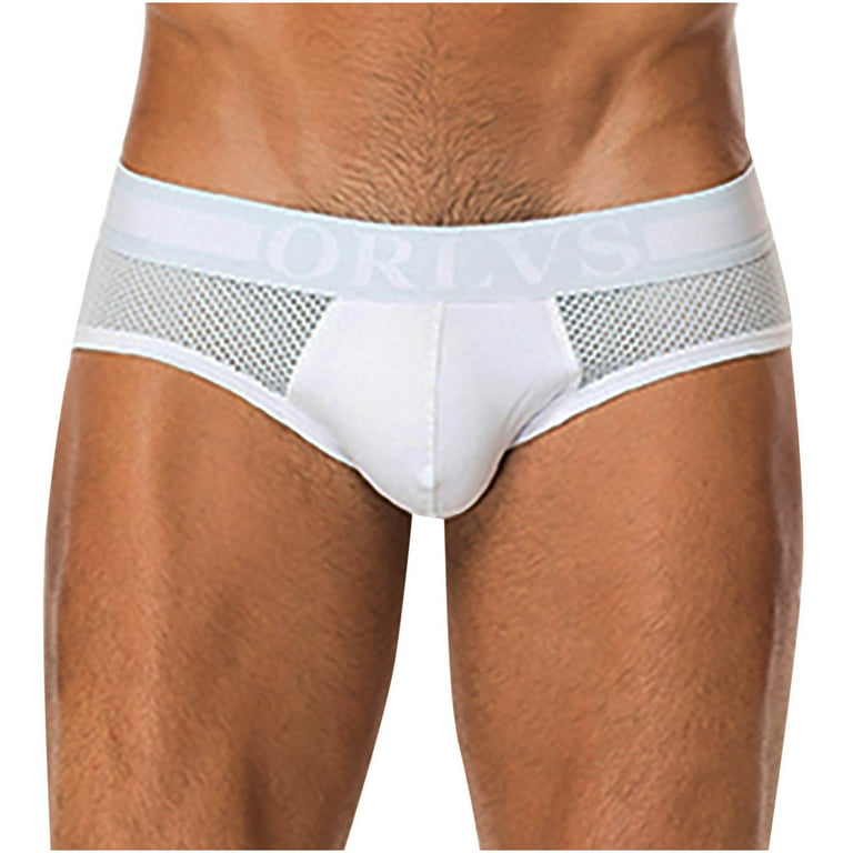 Men’s Boxer Briefs Underwear for Men Comfortable Briefs Sexy Breathable  Mesh Triangle-Briefs