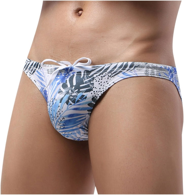 Men’s Boxer Briefs Underwear for Men Low Waist Printed Drawstring Hot  Spring Quick Dry Swim Briefs