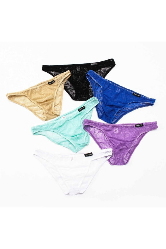 Men’s Boxer Briefs Underwear for Men New Low Waist Sexy Lace Briefs Transparent Briefs