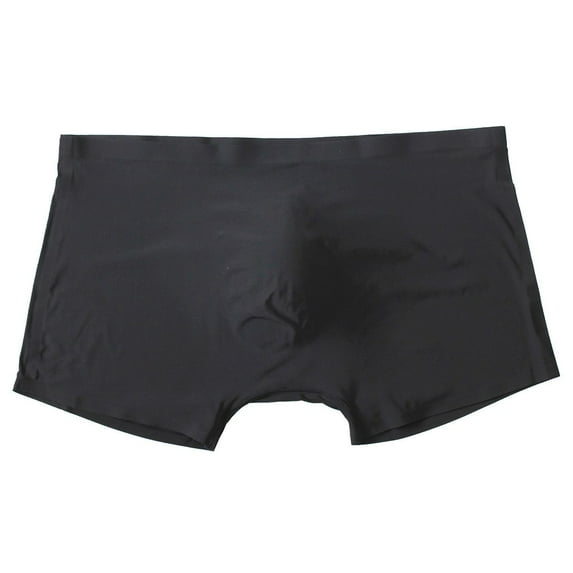 Men’s Boxer Briefs Underwear for Men Pure Color One Piece Ice Silk Seamles Underwear able Sexy Underwear