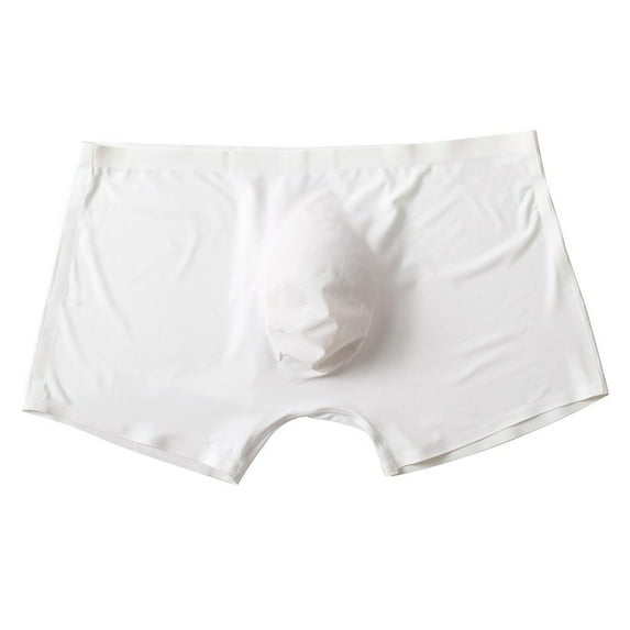 Men’s Boxer Briefs Underwear for Men Pure Color One Piece Ice Silk Seamles Underwear able Sexy Underwear