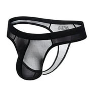 Men’s Boxer Briefs Underwear for Men Sexy Pants Ice Silk Ultrathin Translucent Soft Panties T-back Underpants