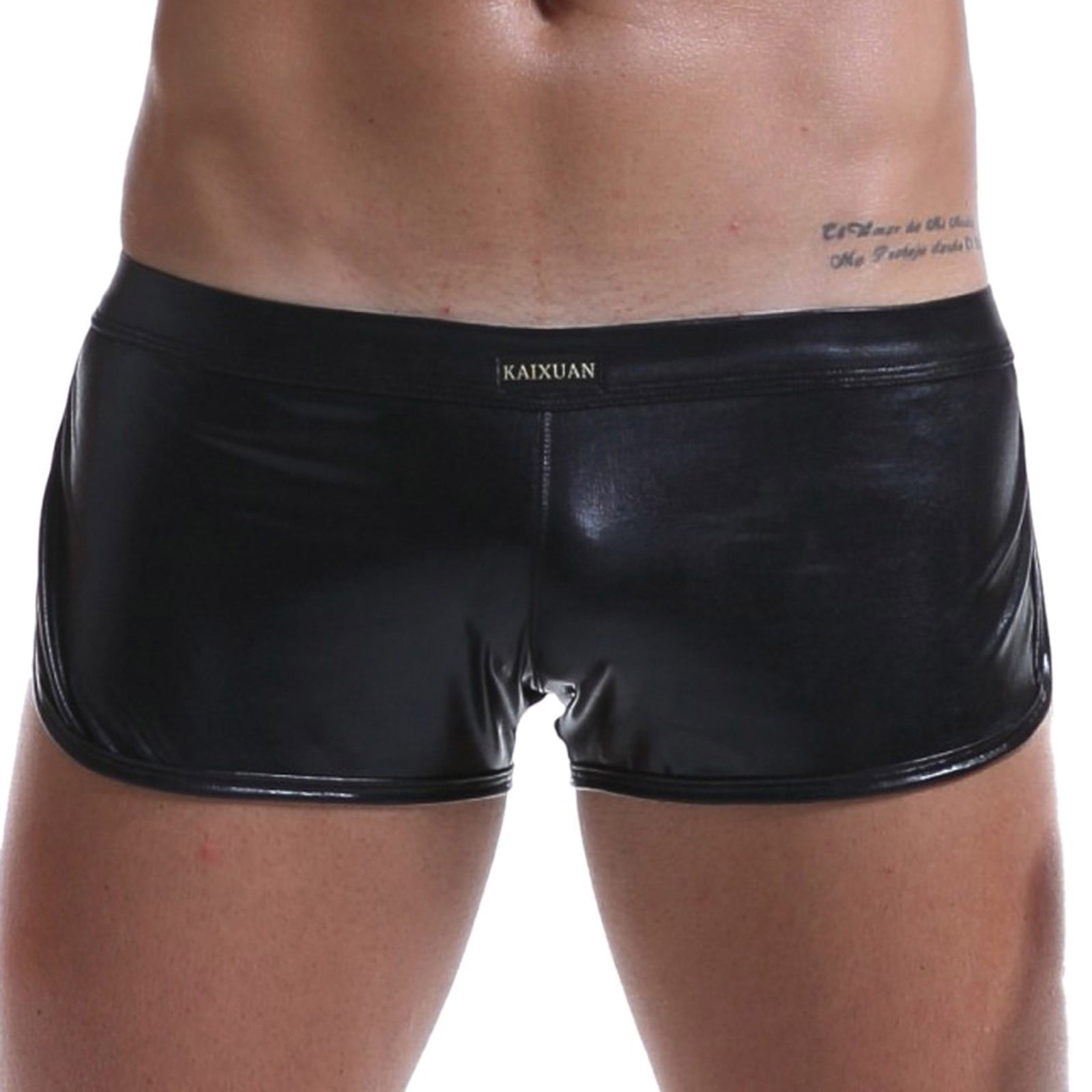 Men's Boxer Briefs Underwear for Men Sexy Underwear Patent Shorts