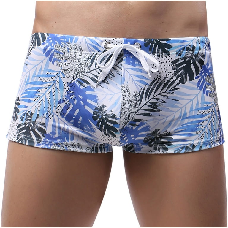 Men s Boxer Briefs Underwear for Men Underwear Swim Trunks Mid waist Printing Men s Boxer Swimming Shorts